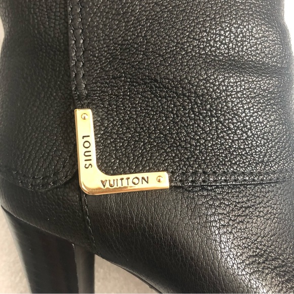 Louis Vuitton Knee High Black Boots High Heels size US size 5 / EU 35.5 - Picture 5 of 16